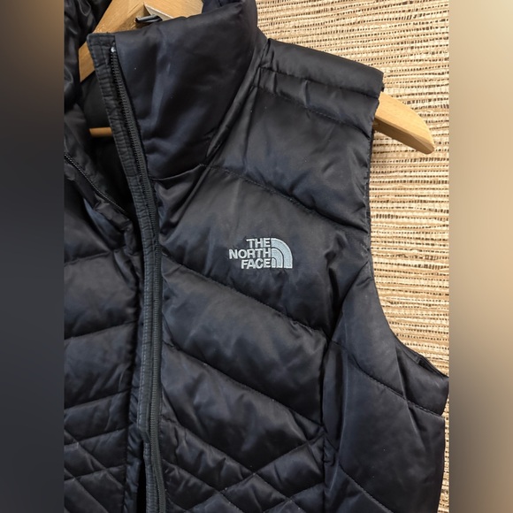 The North Face 550 Gilet Goose Down Puffer Vest Black Quilted Women Small - Picture 2 of 12